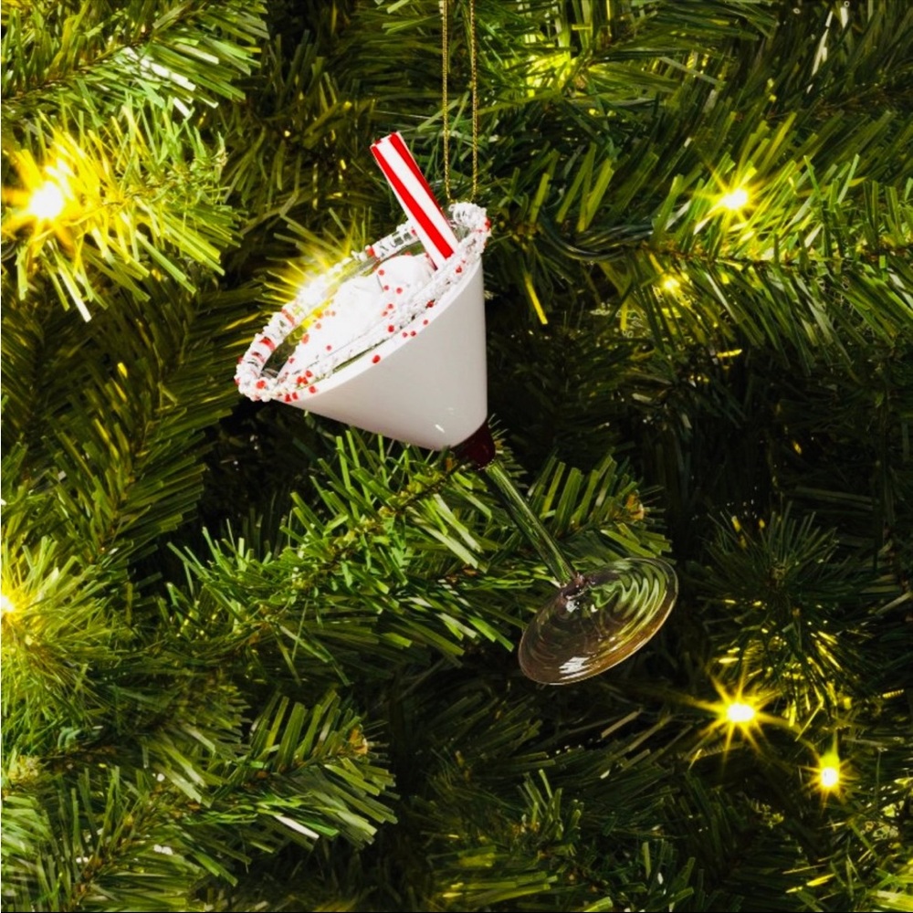 Wondershop Peppermint Martini Glass Christmas Ornament